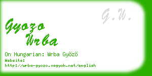 gyozo wrba business card